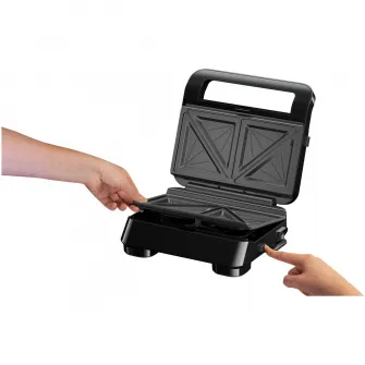 Sandwich-maker BRAUN SM5000, 800W, 1 set placi detasabile, invelis antiaderent premium, negru