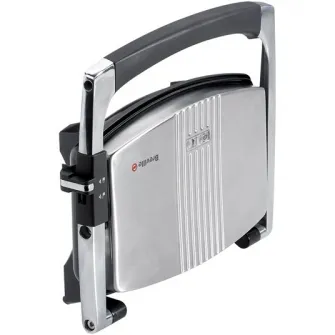 Sandwich-maker Breville Panini VST025X-01, 1000 W, Placi antiaderente, Negru/Inox