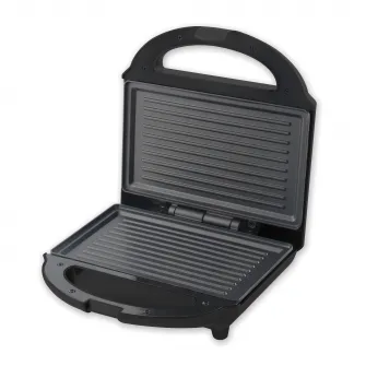 Sandwich maker Heinner SM-H700BK, 700 W, placi antiadezive fixe tip grill, Negru