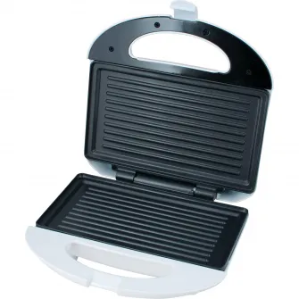 Sandwich maker Heinner SM-K750W, 750 W, placi antiadezive fixe tip grill, Alb
