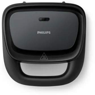 Sandwich-maker Philips HD2331/90 Seria 3000, 750W, pentru sandwich-uri triunghi, plite neaderente,comutator pornit/oprit, lumini indicatoare, sistem de blocare rapida