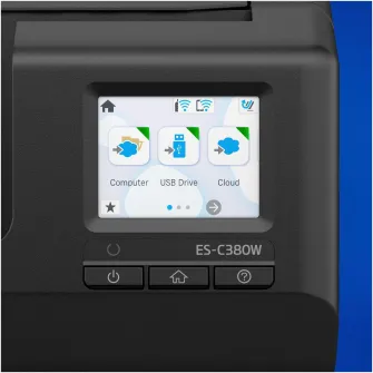 Scanner EPSON WorkForce ES-C380W, A4, 600 dpi, 30ppm, ADF, USB, Wireless, Negru