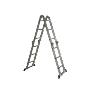 Scara aluminiu multifunctionala Smart Storage 6613, 3 trepte, 4 tronsoane, 150 kg greutate maxima admisa, 370 cm inaltime maxima scara deschisa