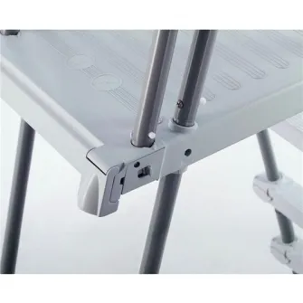 Scara Intex 28076, cu trepte retractabile, pentru utilizare la piscine supraterane cu inaltime de 107-122 cm