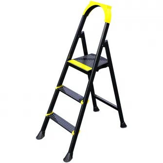 Scara otel pliabila simpla cu platforma 2+1 trepte Smart Stoarge 1501, 125 kg