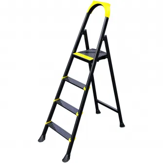 Scara otel pliabila simpla cu platforma 3+1 trepte Smart Stoarge 1502, 125 kg