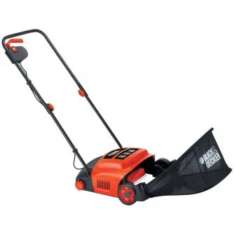 Scarificator electric pentru gazon Black & Decker GD300, putere 600 W, latime lucru 30 cm, 3 trepte de scarificare, cos colector 30 l