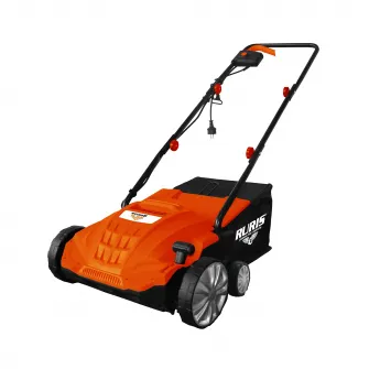 Scarificator gazon electric Ruris RXE888, 1500 W, 32 cm latime lucru, 4 trepte inaltime, 30 l sac colector