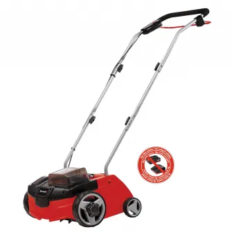 Scarificator pe acumulator Einhell PXC GC-SC 36/31 Li-Solo, latime lucru 31 cm, 8 cutite,3 trepte de adancime,fara acumulator si incarcator in setul de livrare