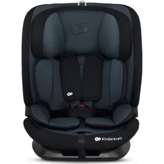 Scaun auto I-size, 76-150 cm, Kinderkraft Oneto 3, ISOFIX, graphite black