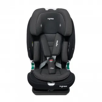 Scaun auto I-size U-Grow Goldfix Plus, isofix, 76-150 cm (9-36 kg), boxa bluetooth , negru
