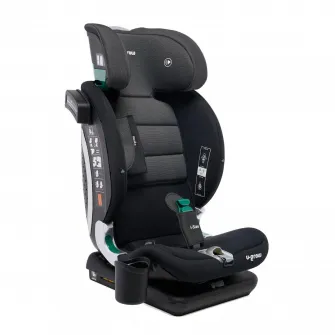 Scaun auto I-size U-Grow Goldfix Plus, isofix, 76-150 cm (9-36 kg), boxa bluetooth , negru