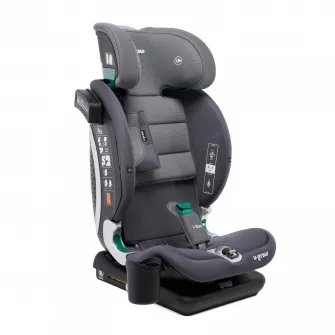 Scaun auto I-size U-Grow Goldfix Pro, isofix, 76-150 cm (9-36 kg), boxa bluetooth, gri