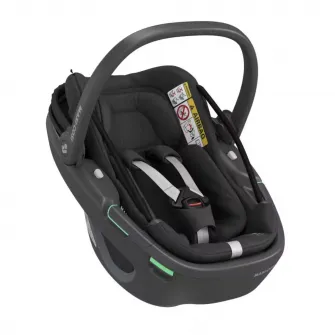 Scaun Auto Maxi-Cosi Coral 360 I-Size, Black Shell, 40-75 cm, Essential Black