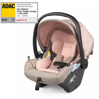 Scaun auto pentru copii Peg Perego Primoviaggio Lounge, 40 - 87 cm, 0-13 kg, Mon Amour, Bej / Roz