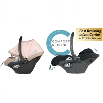 Scaun auto pentru copii Peg Perego Primoviaggio Lounge, 40 - 87 cm, 0-13 kg, Mon Amour, Bej / Roz