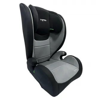 Scaun auto pentru copii U-Grow, 100-150 cm, certificat R129, cu isofix, 4-12 ani, gri/negru