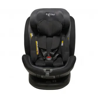Scaun auto pentru copii U-grow Black, I-Size, rotativ 360, Isofix, 40-150 cm