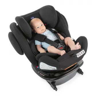 Scaun auto rotativ cu Isofix, Chicco Unico Plus Black Air, grupa 0+/1/2/3, 0 luni+