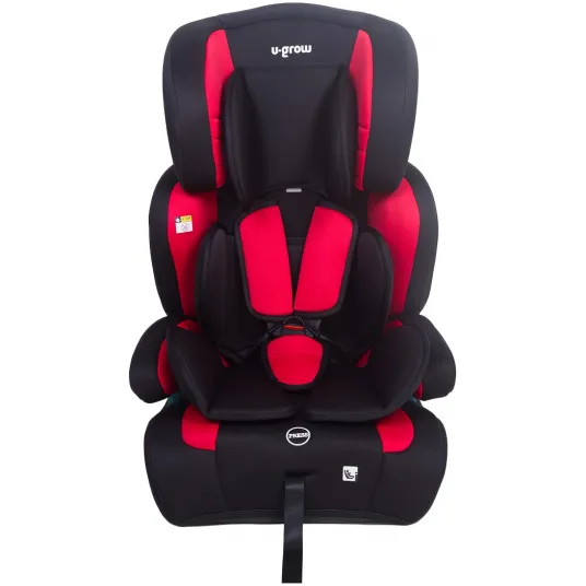Scaun auto tip inaltator fara isofix pentru copii U-Grow, 76-150CM, R129, rosu