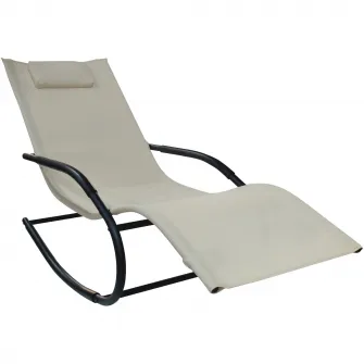 Scaun balansoar gradina Kring Palmyra, 63.5x147x84cm, Bej