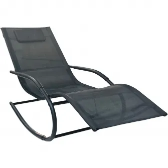 Scaun balansoar gradina Kring Palmyra, 63.5x147x84cm, Negru
