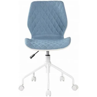 Scaun birou Kring Kulma, PU/material textil, Alb/Bleu