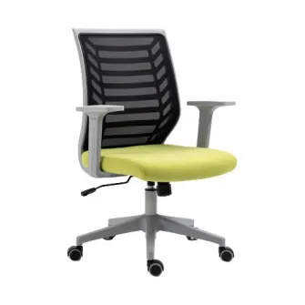 Scaun birou Kring Seth, mesh, inaltime reglabila, Negru/Galben