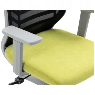 Scaun birou Kring Seth, mesh, inaltime reglabila, Negru/Galben