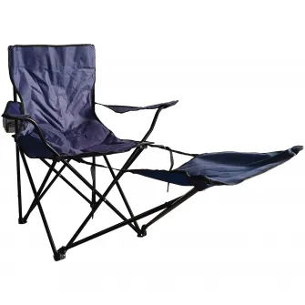 Scaun camping cu suport picioare pliabil Kring, 53x53x86 cm, antracit