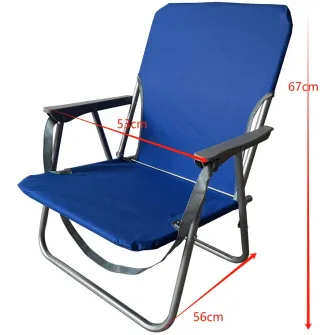 Scaun camping pliabil Kring, 53x56x67 cm, navy blue