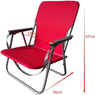 Scaun camping pliabil Kring, 53x56x67 cm, red