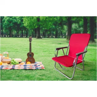 Scaun camping pliabil Kring, 53x56x67 cm, red