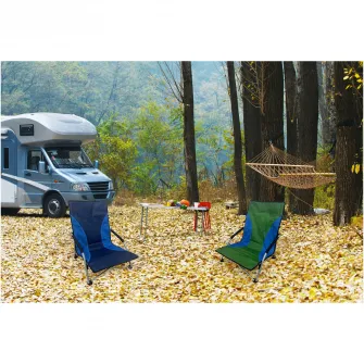 Scaun camping pliabil Kring, otel, 55x65x67 cm, forest green