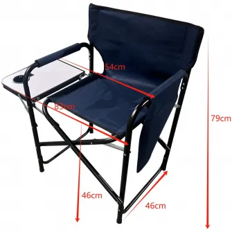 Scaun camping pliabil tip director Kring, aluminiu, 54x46x79 cm, antracit