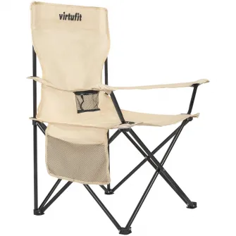 Scaun camping pliabil VirtuFit, bej