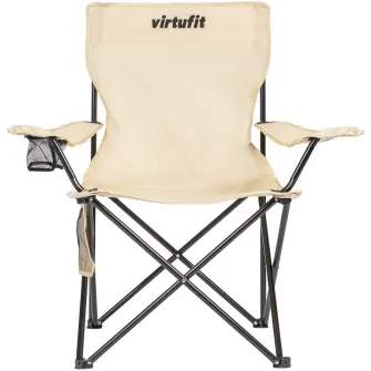 Scaun camping pliabil VirtuFit, bej