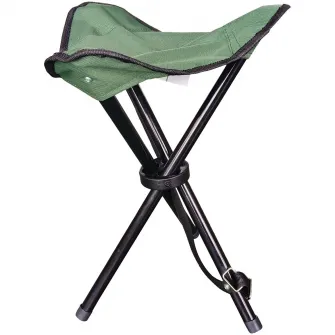 Scaun cu 3 picioare pliant Kring, 31x31x41 cm, forest green