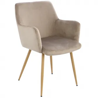 Scaun cu brate Kring Ella, material textil, Bej