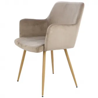 Scaun cu brate Kring Ella, material textil, Bej