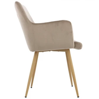 Scaun cu brate Kring Ella, material textil, Bej