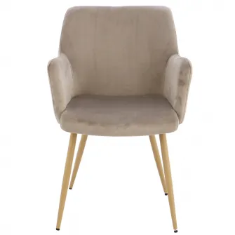 Scaun cu brate Kring Ella, material textil, Bej
