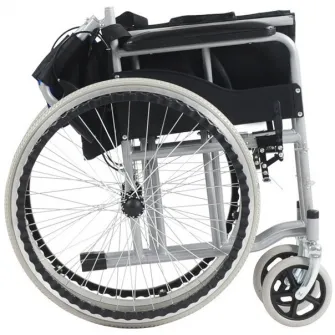 Scaun cu rotile din otel, sezut 46 cm, Albastru, CML-202AJ-46A