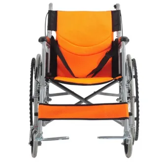 Scaun cu rotile din otel, sezut 46 cm, portocaliu, CML-202AJ-46P