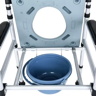 Scaun cu WC de camera, pliabil, din otel, cod CMB-692-1