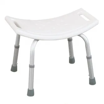 Scaun de baie/dus cu sezut curbat din aluminiu, reglabil pe inaltime, CMX-797L