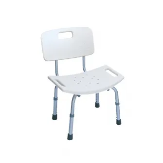Scaun de baie/dus cu sezut curbat si spatar, din aluminiu, reglabil pe inaltime, CMX-798L