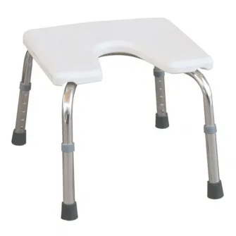 Scaun de baie/dus cu sezut decupat din aluminiu, reglabil pe inaltime, cmx-7961l
