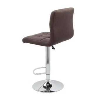 Scaun de bar cromat Kring 21, textil, Maro