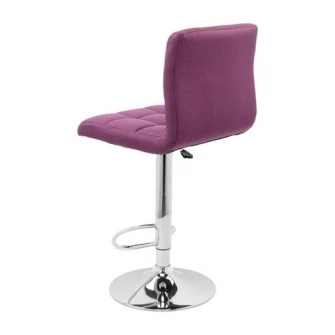 Scaun de bar cromat Kring 21, textil, Mov